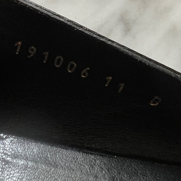 GUCCI Peep Toe Flats | Black Dialux Queen Size 11 - Picture 5 of 10